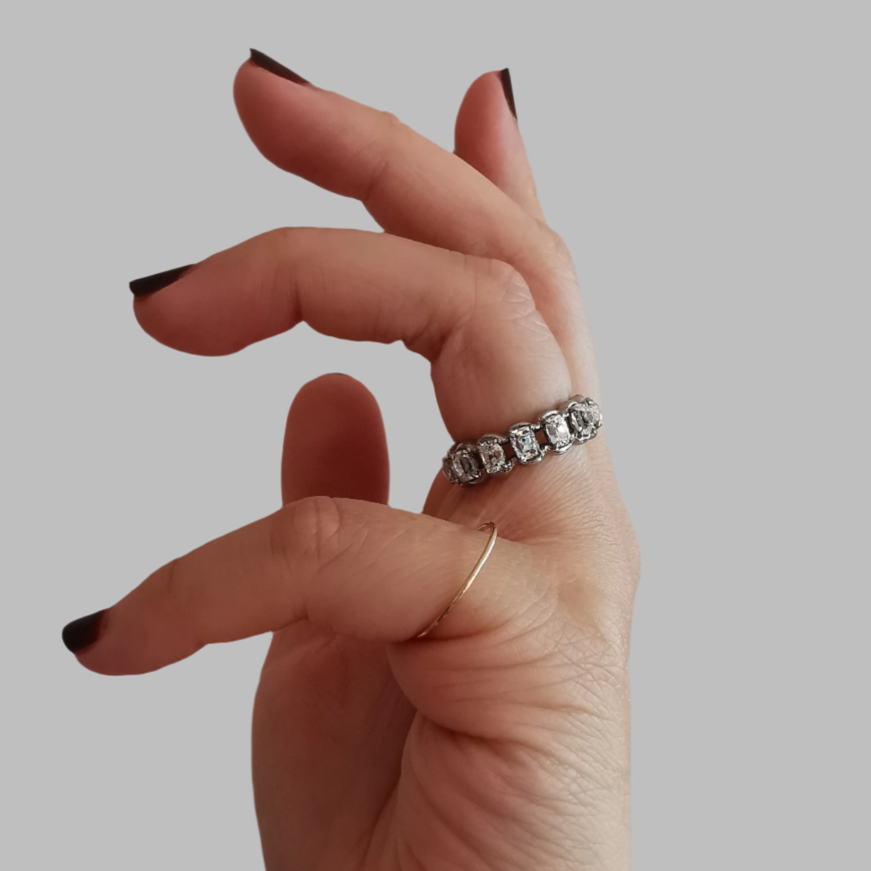 Stellar Old Mine Diamond Eternity Band