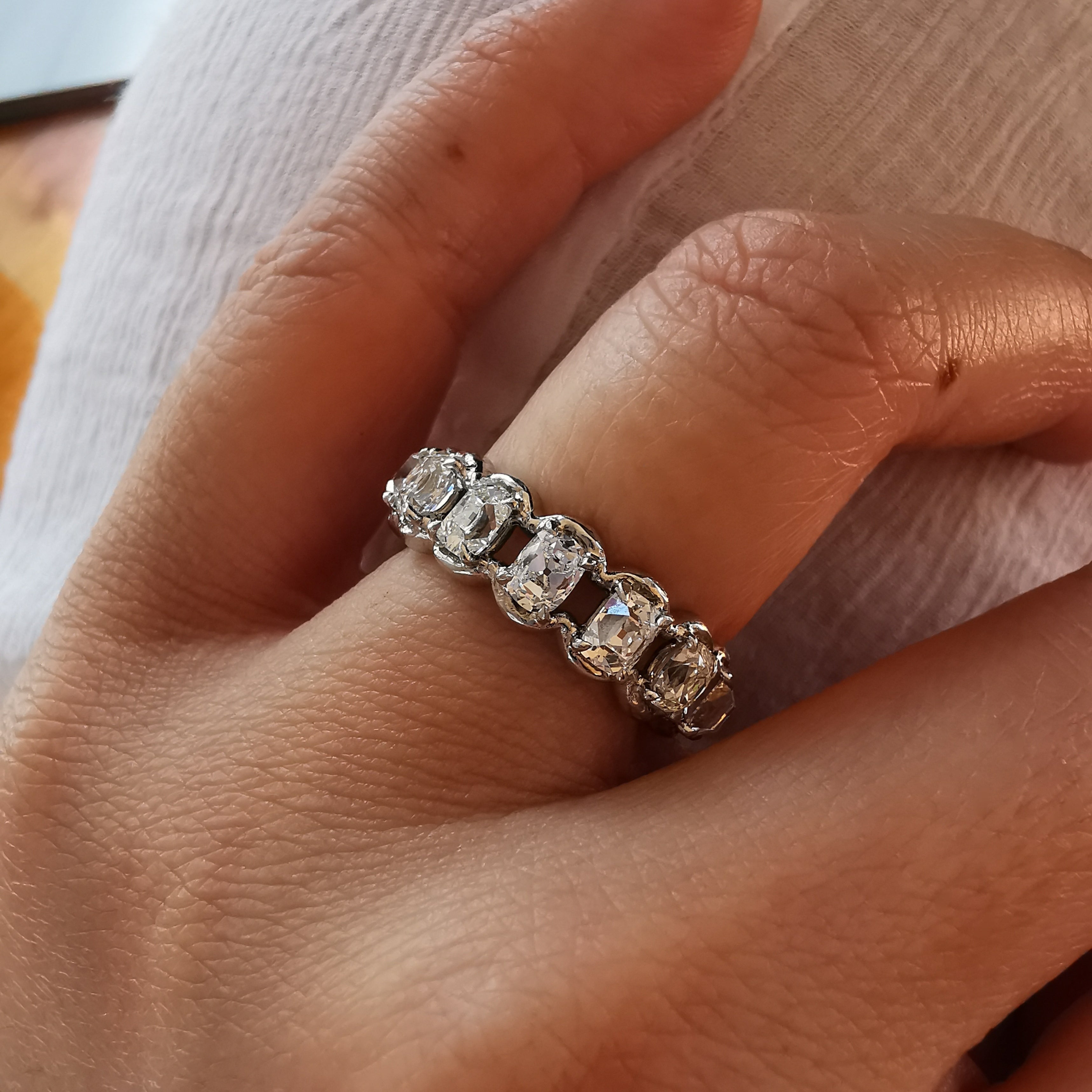 Stellar Old Mine Diamond Eternity Band