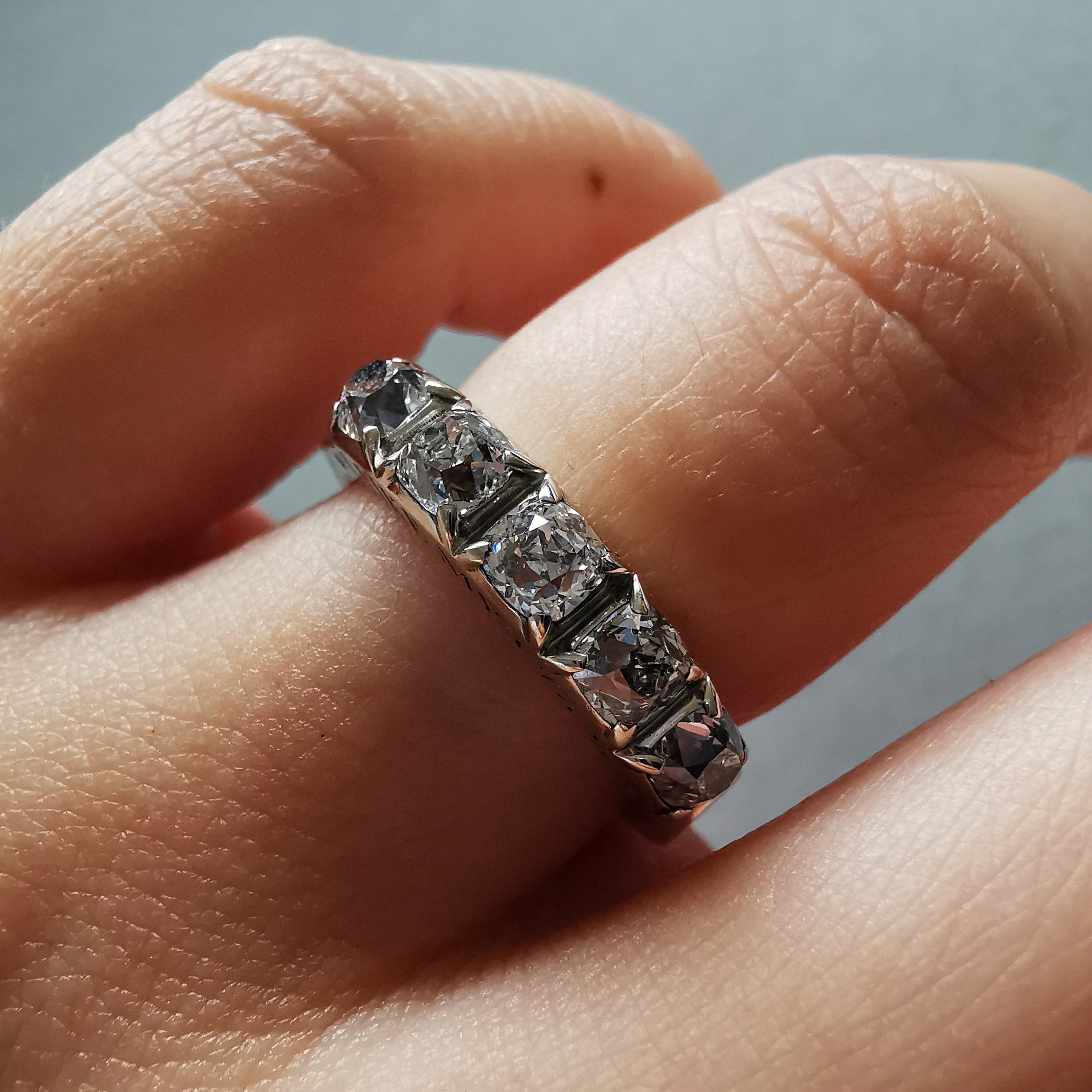 Old Mine Diamond 5 stone