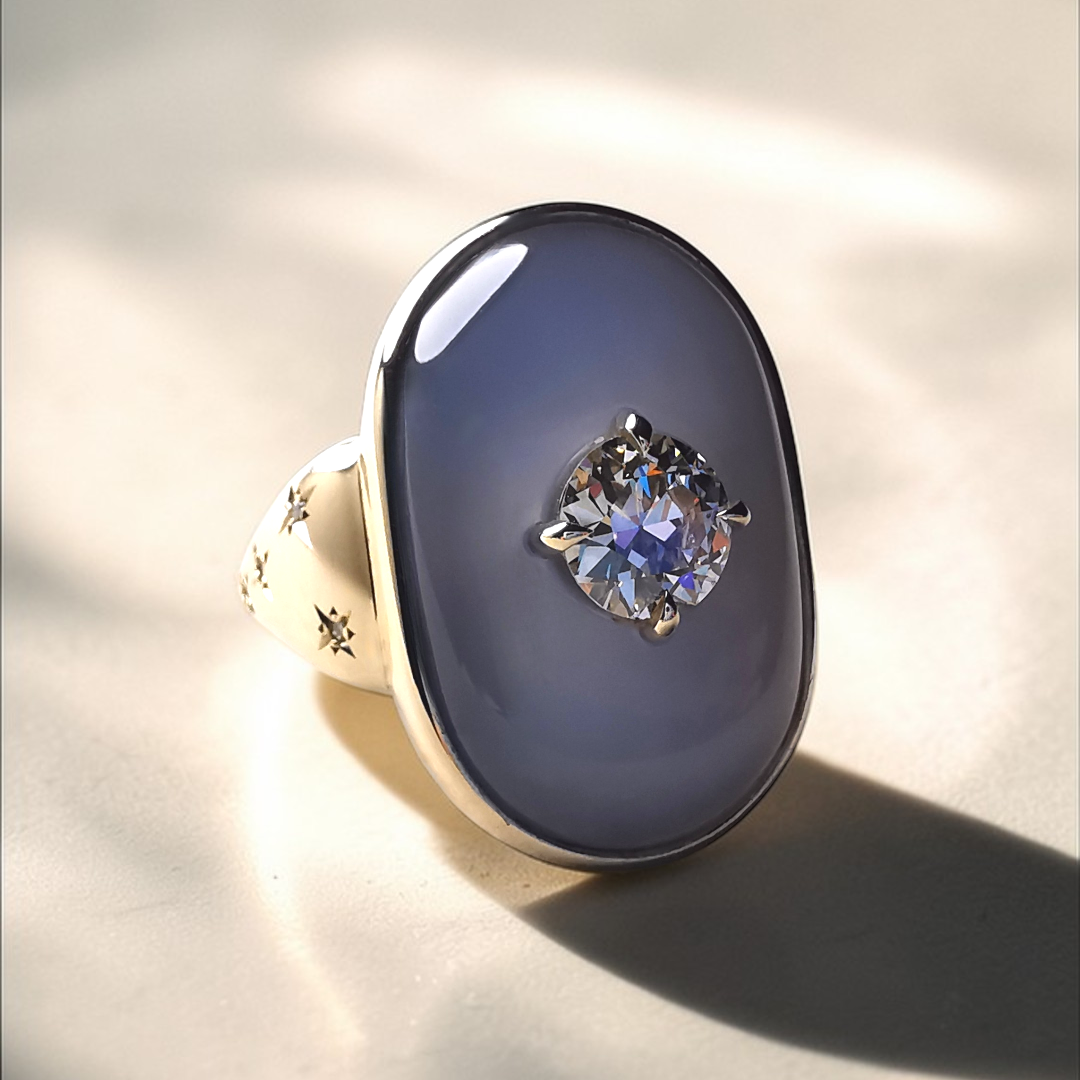 The Alaska in Blue Chalcedony