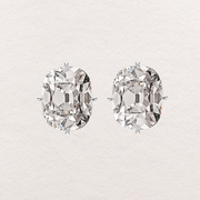 Old Mine Cut Diamond Stud Earrings