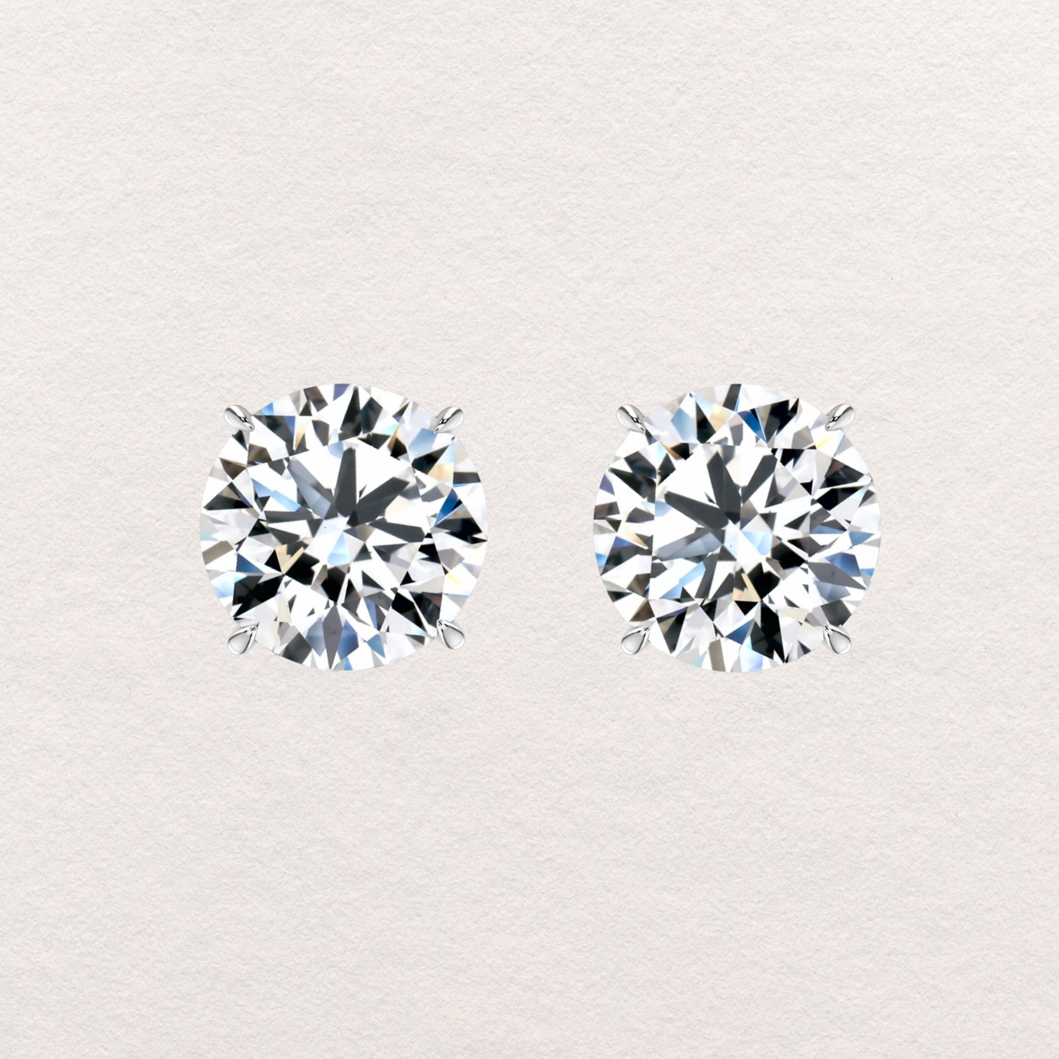 Round Brilliant Diamond Stud Earrings