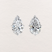 Pear Shaped Diamond Stud Earrings