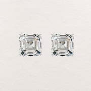 Asscher Cut Diamond Stud Earrings