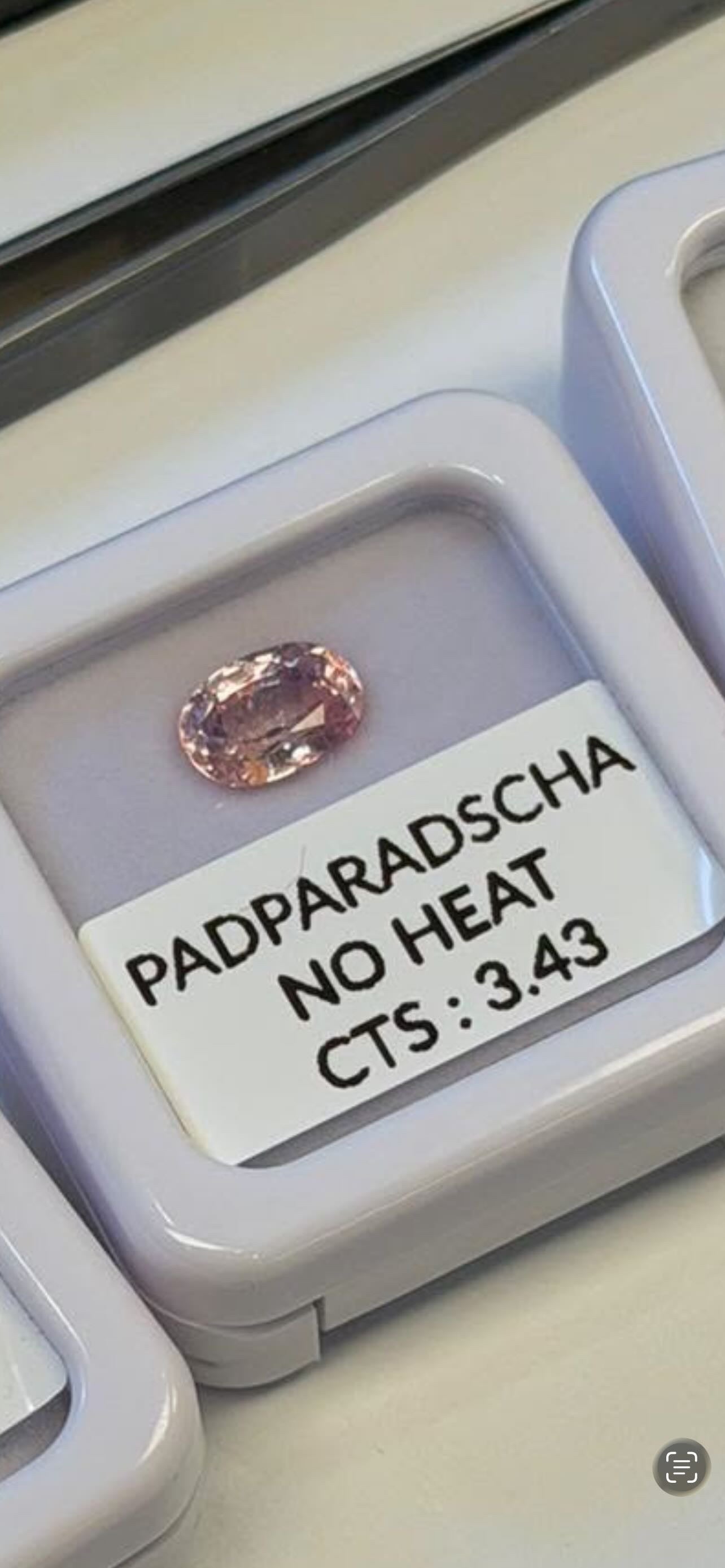 Deposit 1 of 2: Padparadasha No Heat Sapphire Ring 18k YG