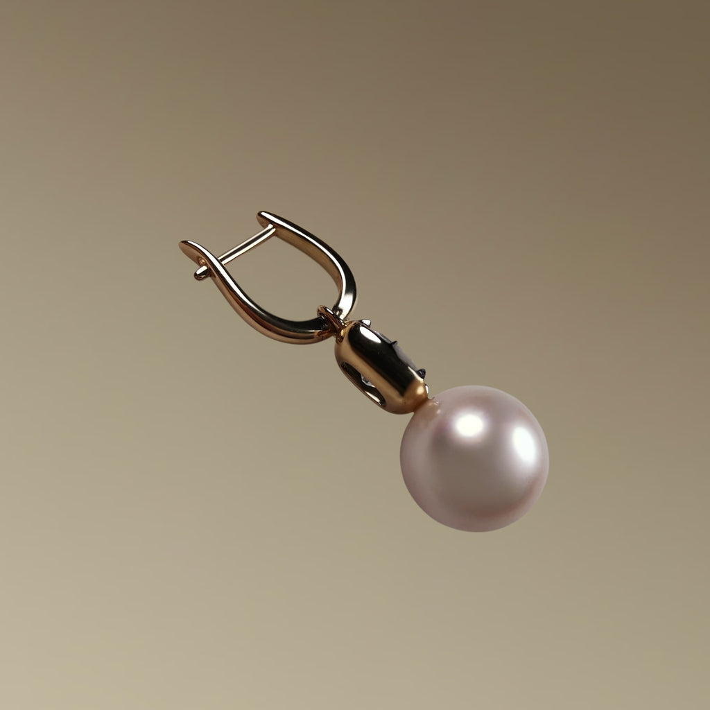 Diamond and Pearl Earrings