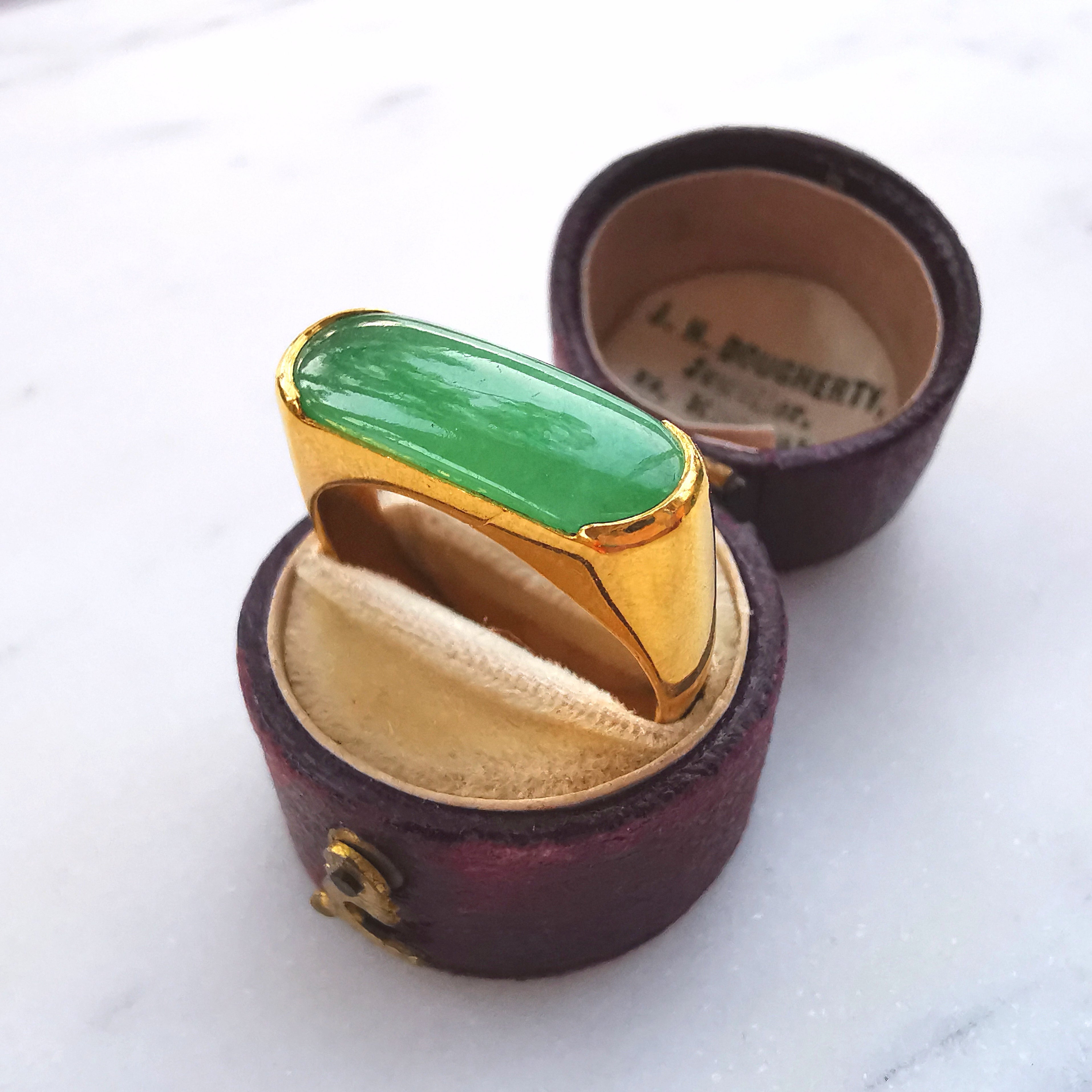 Jade 24K Gold Ring