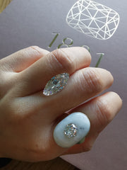 Moval pink diamond ring for Kristen