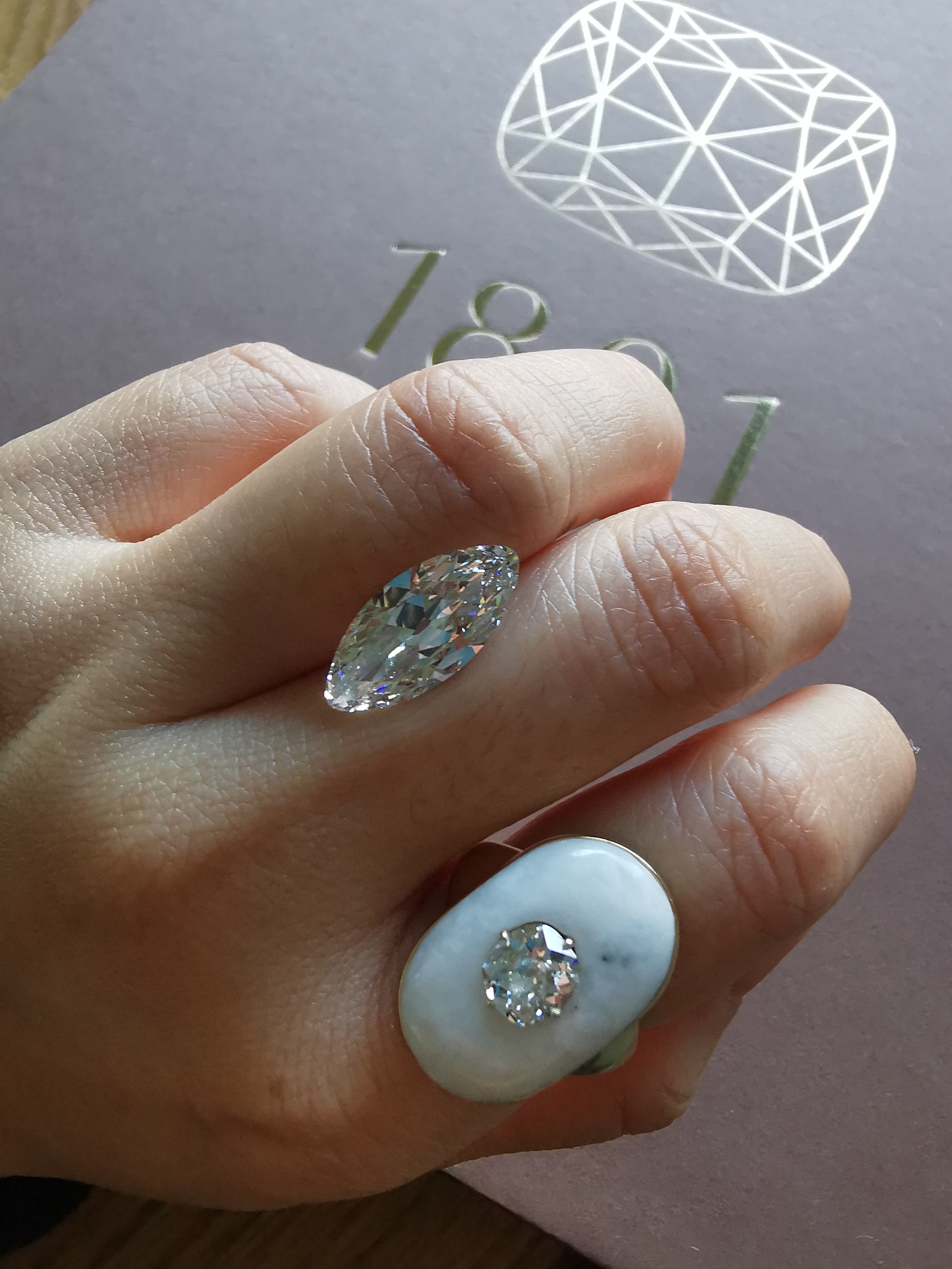 Moval pink diamond ring for Kristen