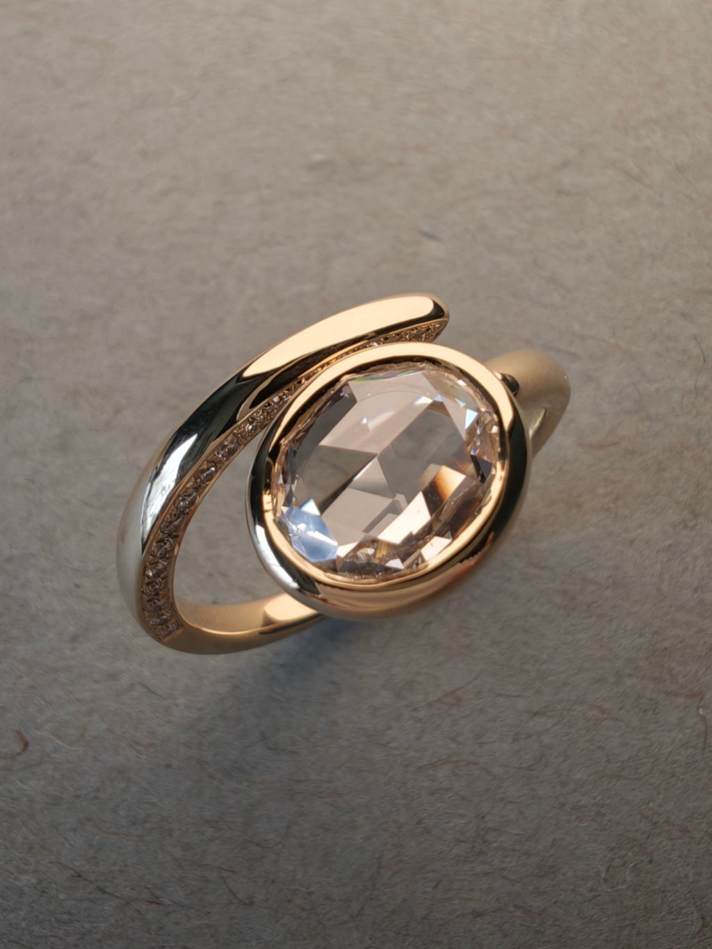 Final deposit 2 ct Natural Rose Cut Ring