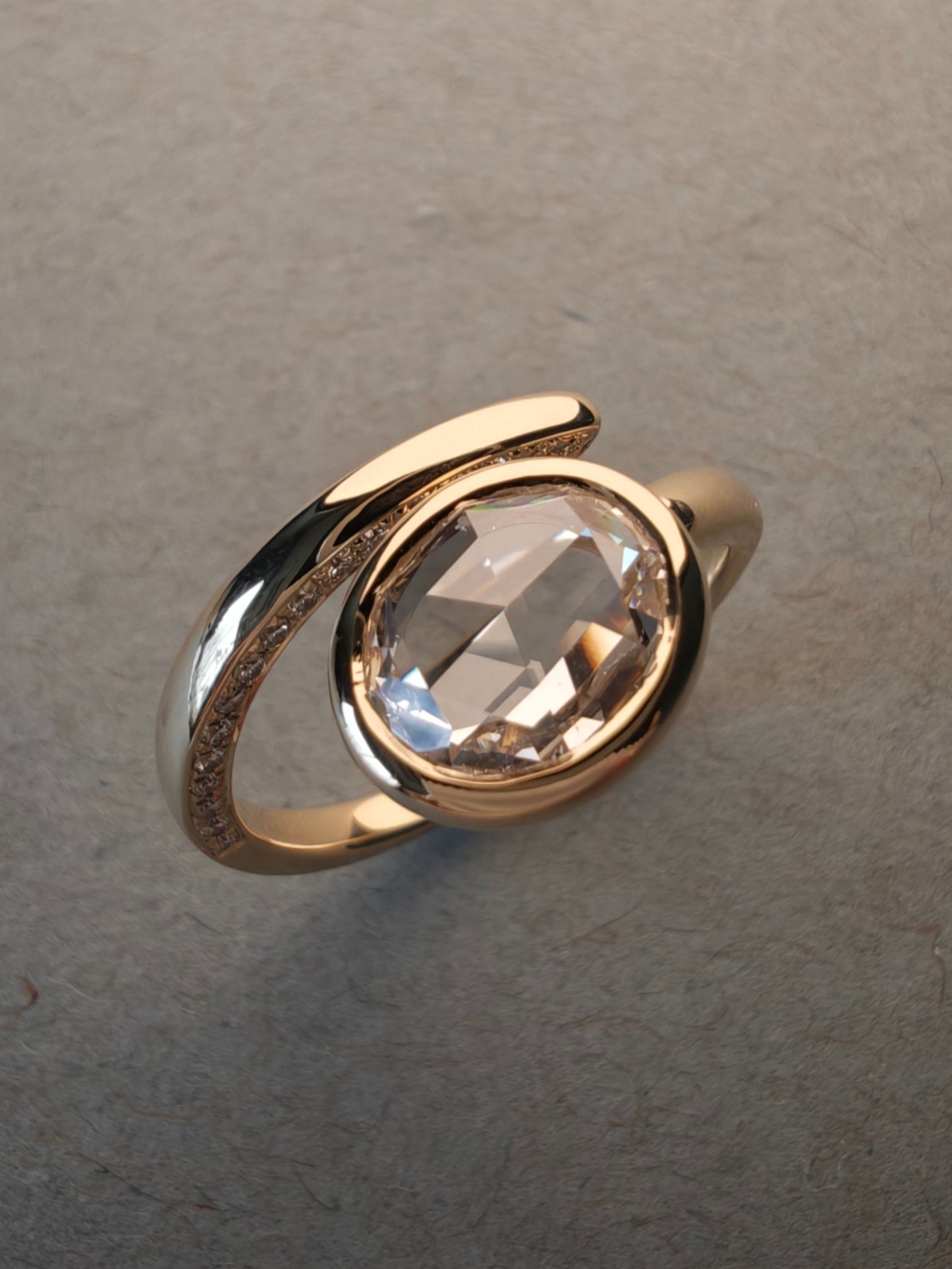 Final deposit 2 ct Natural Rose Cut Ring