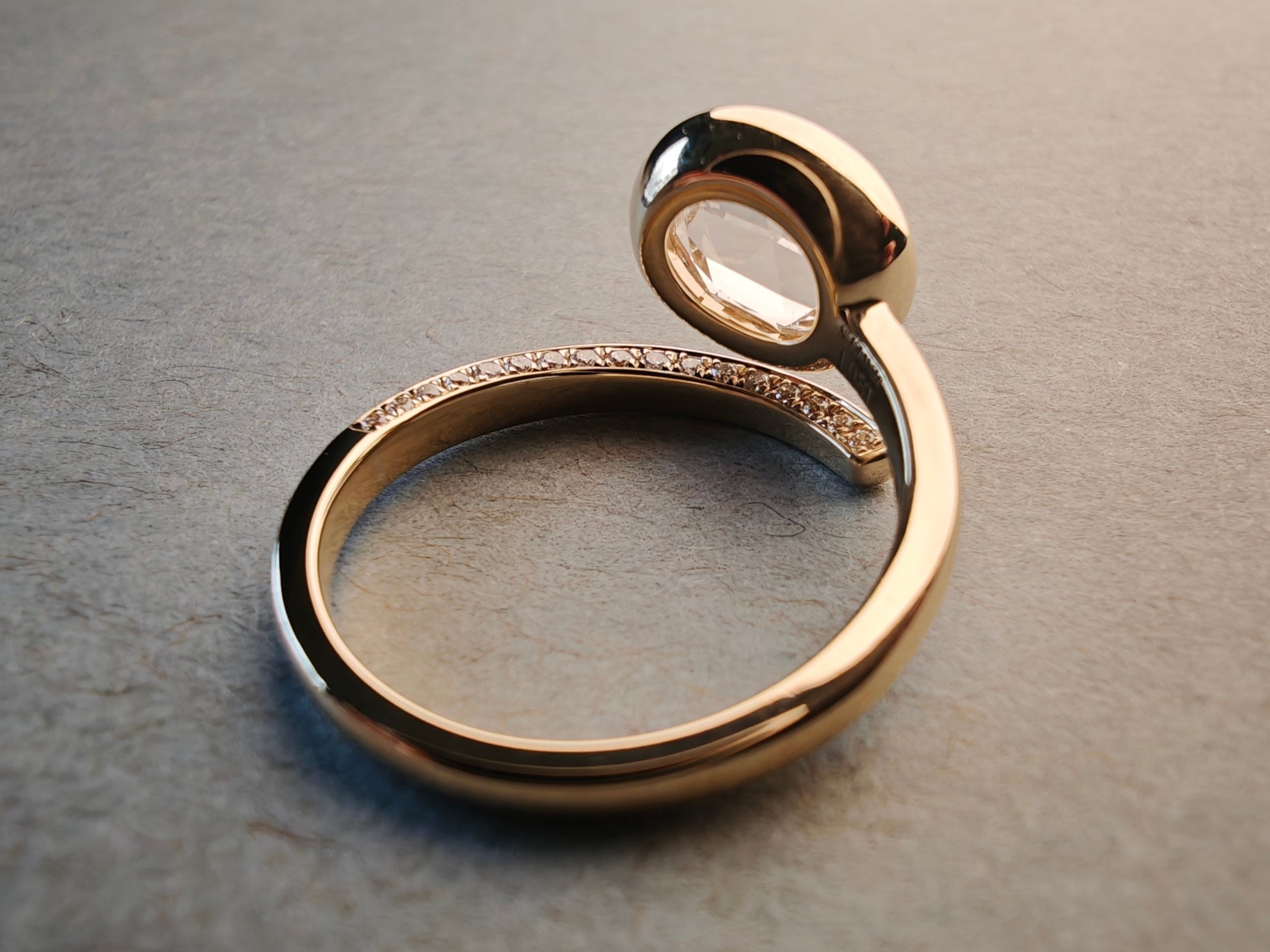 Final deposit 2 ct Natural Rose Cut Ring