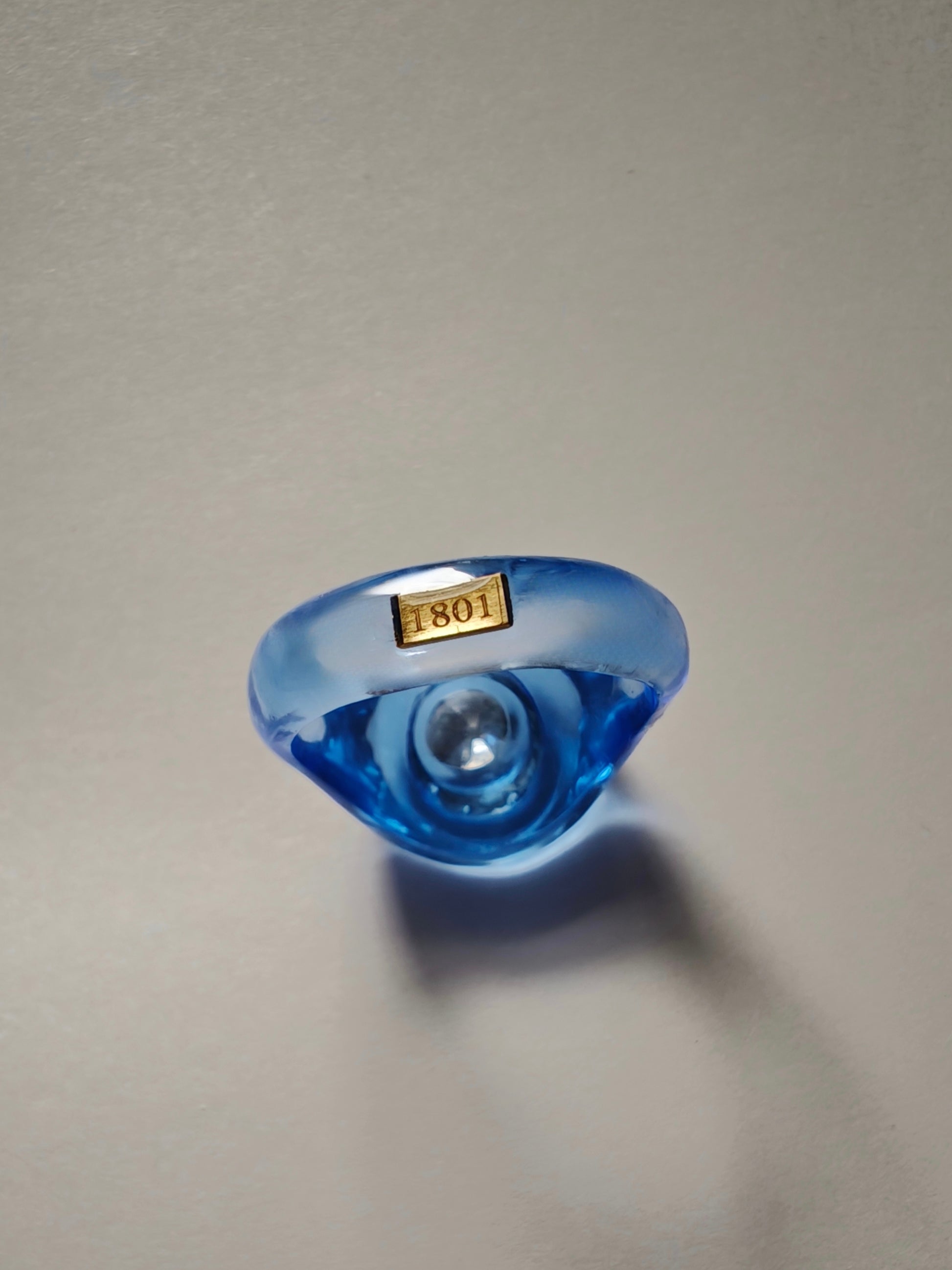 Lucite and Old European Diamond Ring