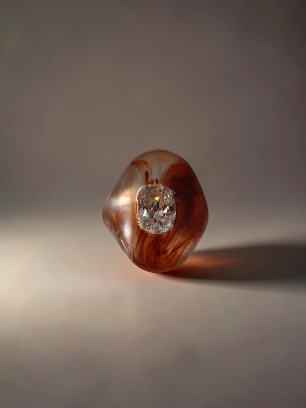 Special Edition Fall: Old mine diamond and lucite ring