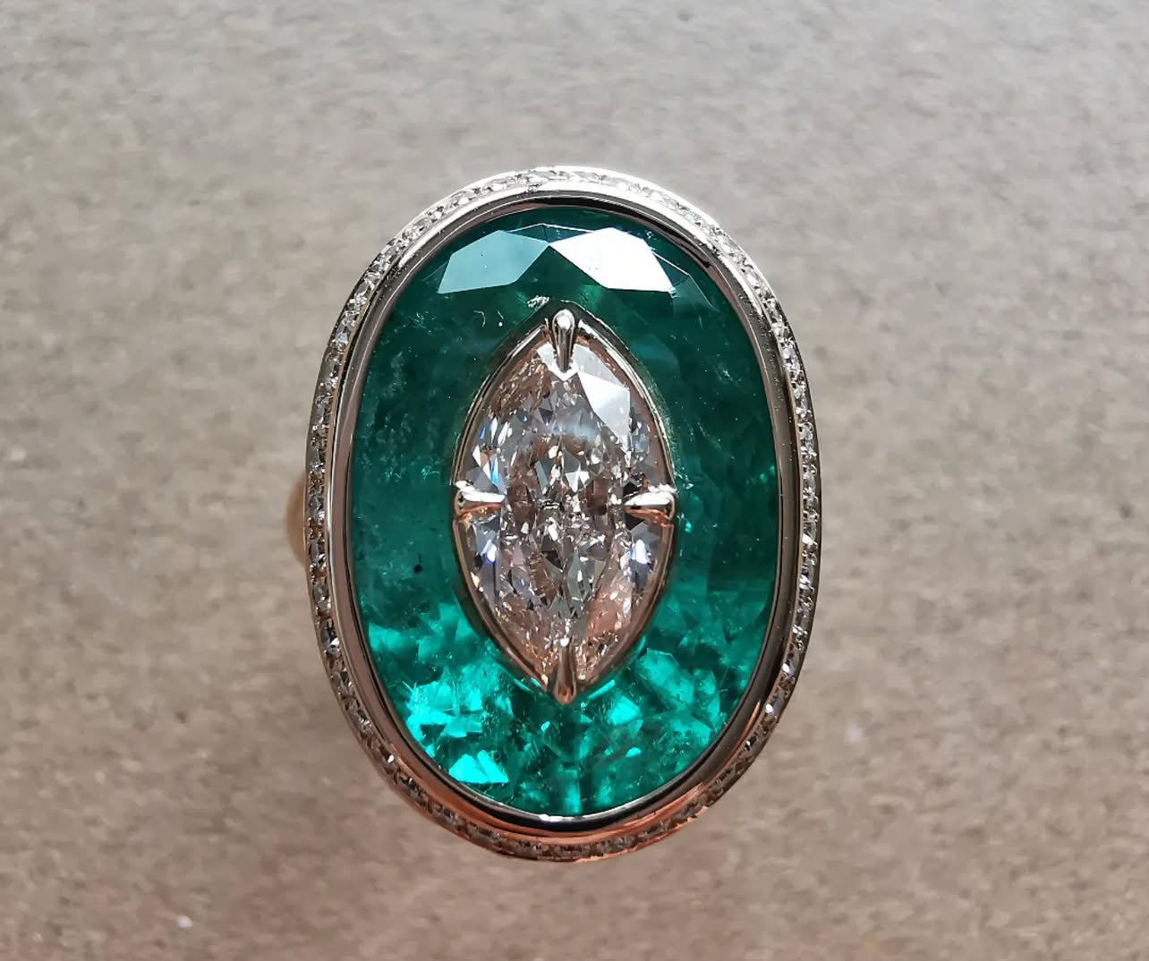 Ella Emerald and Diamond Ring