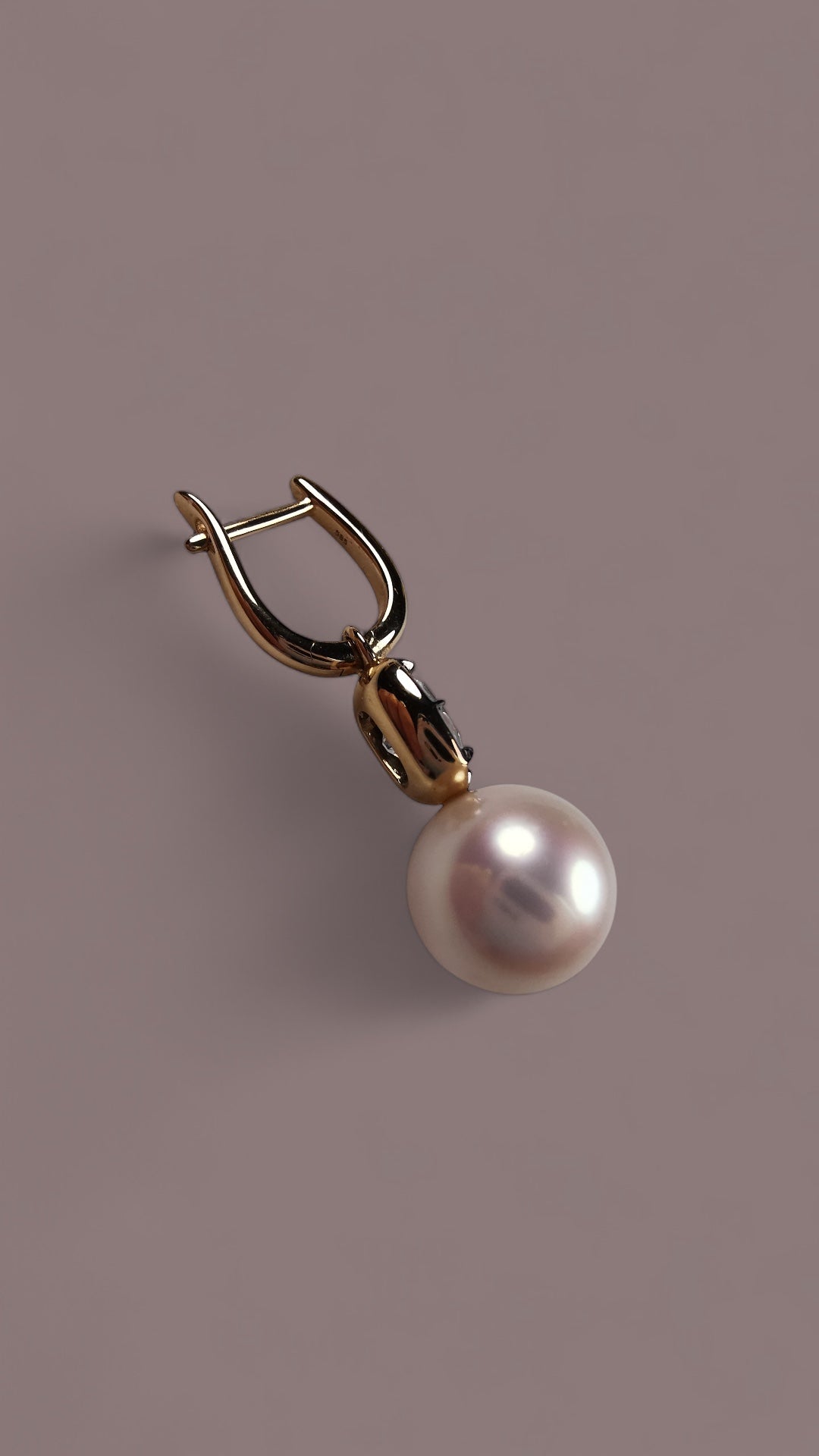 Perfect Pearl and Old Mine Diamond Earrings for Ms D
