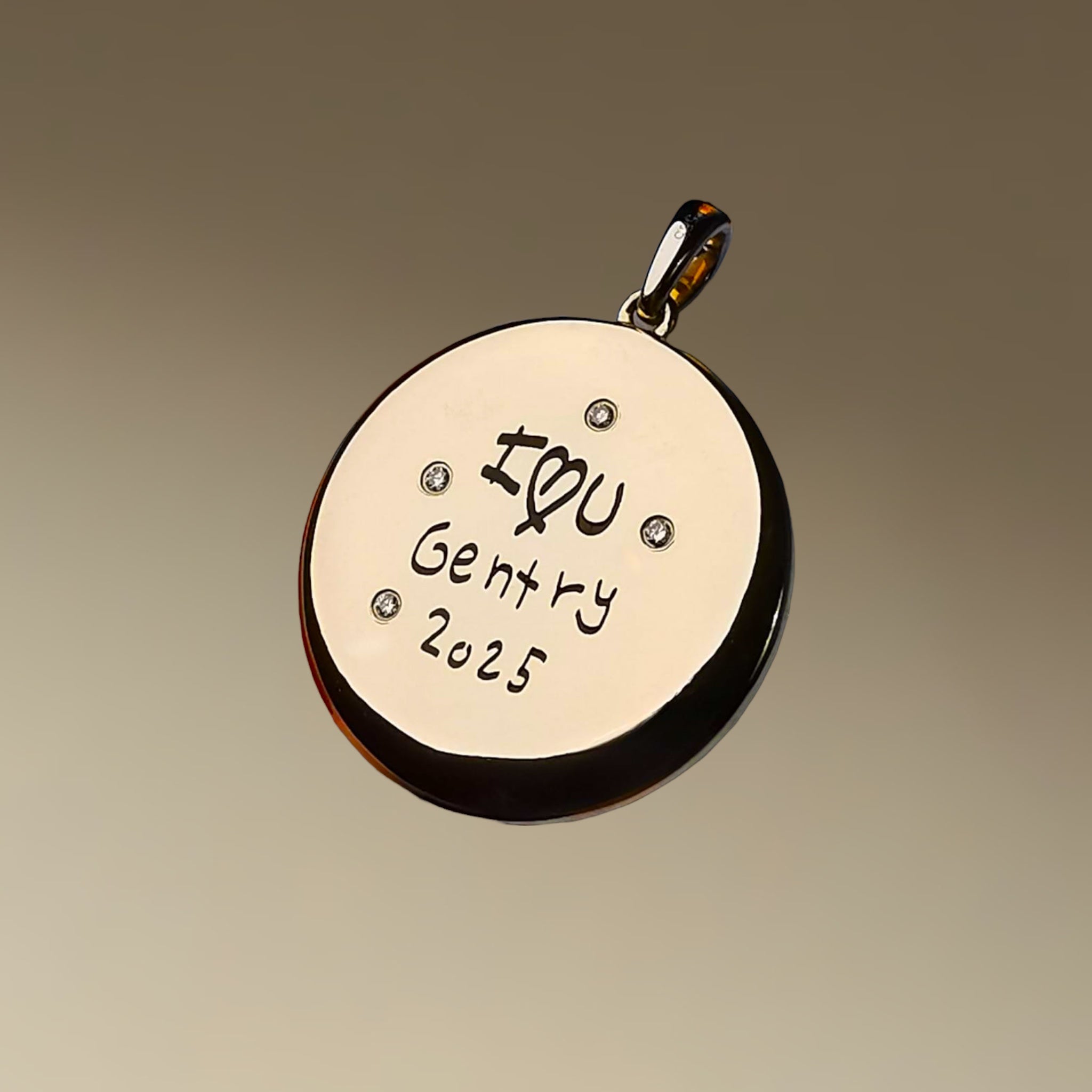 Customisable Diamond Halo Pendant