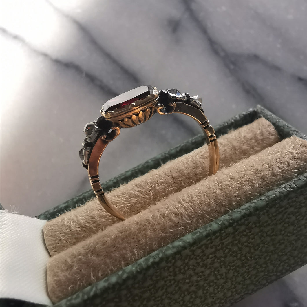 Garnet Rococo Ring