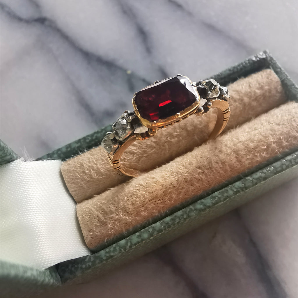 Garnet Rococo Ring