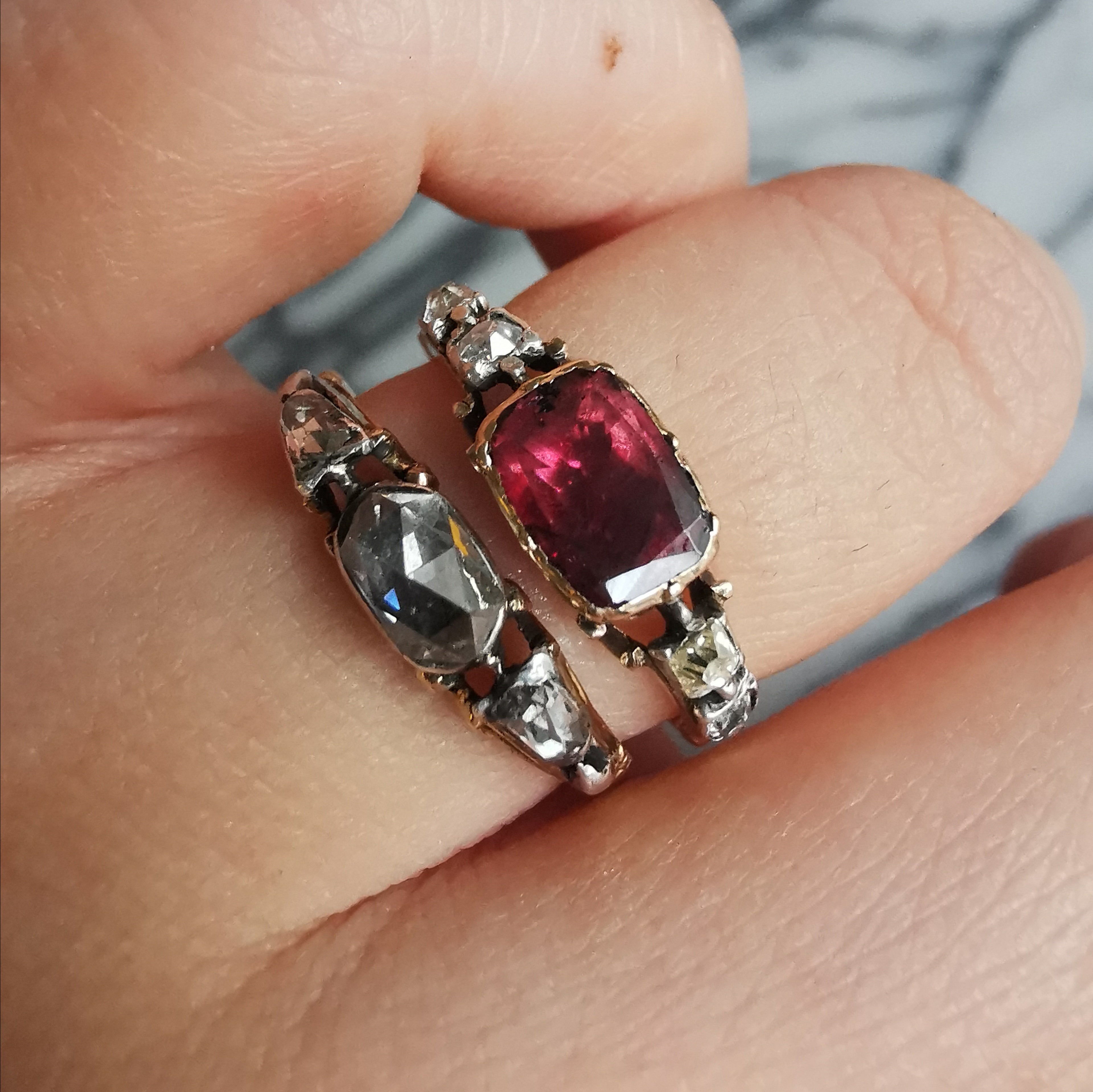 Garnet Rococo Ring