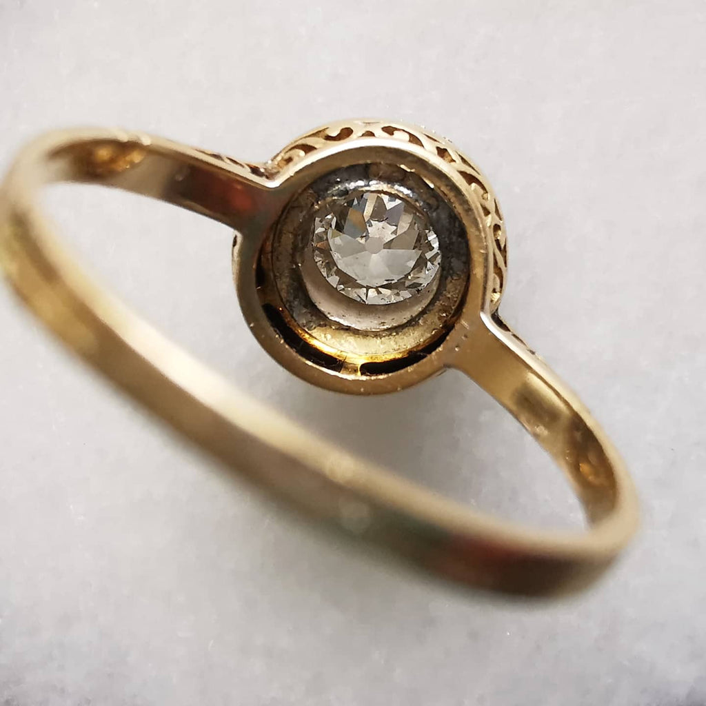 Onyx and Diamond Ring