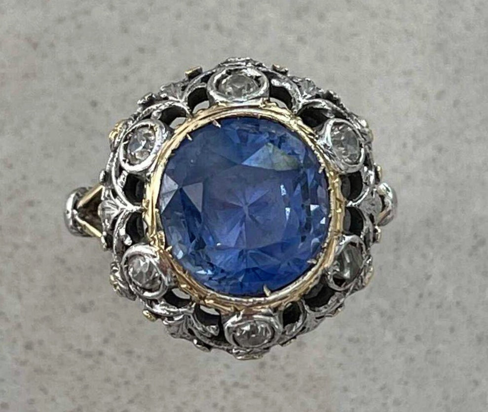 Belle Epoque Italian Sapphire Ring