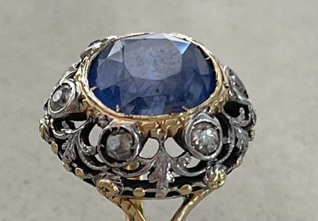 Belle Epoque Italian Sapphire Ring