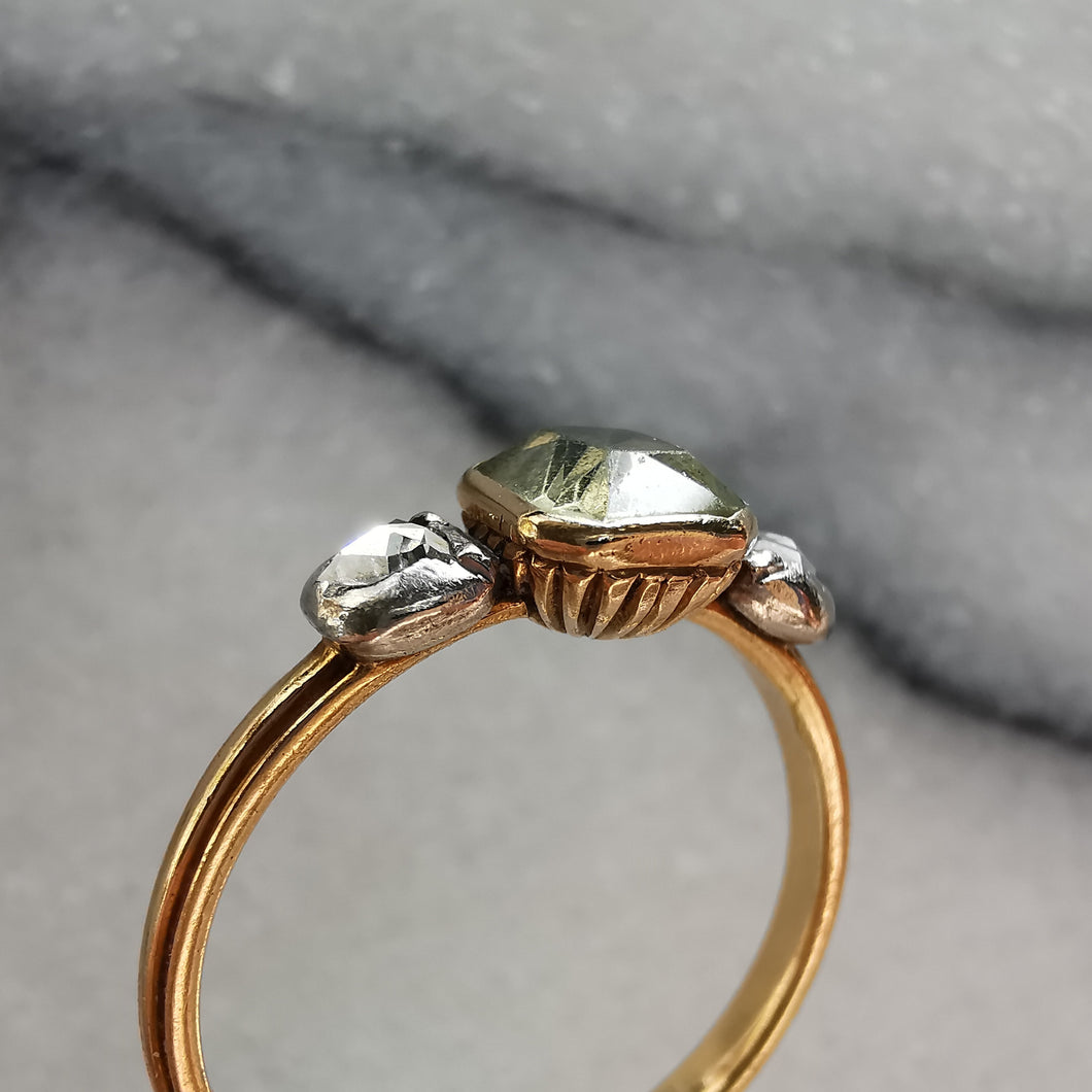 Georgian Chrysoberyl and Diamond ring