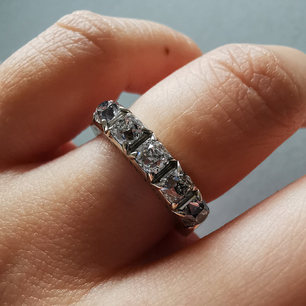 Old Mine Diamond Eternity Ring