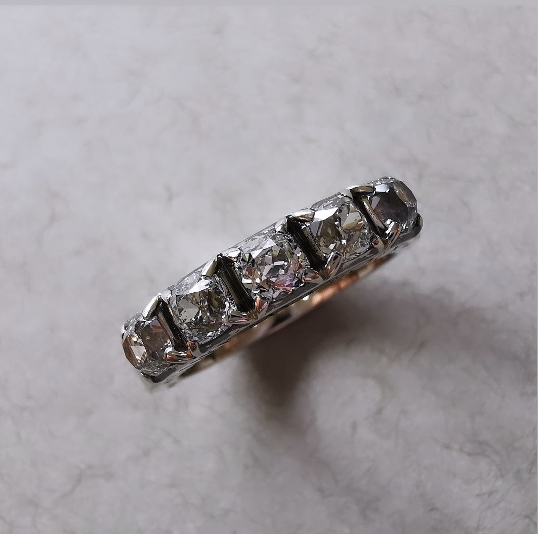 Old Mine Diamond Eternity Ring Lab-grown