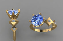 Load image into Gallery viewer, A beautiful bespoke star ring for Qian

